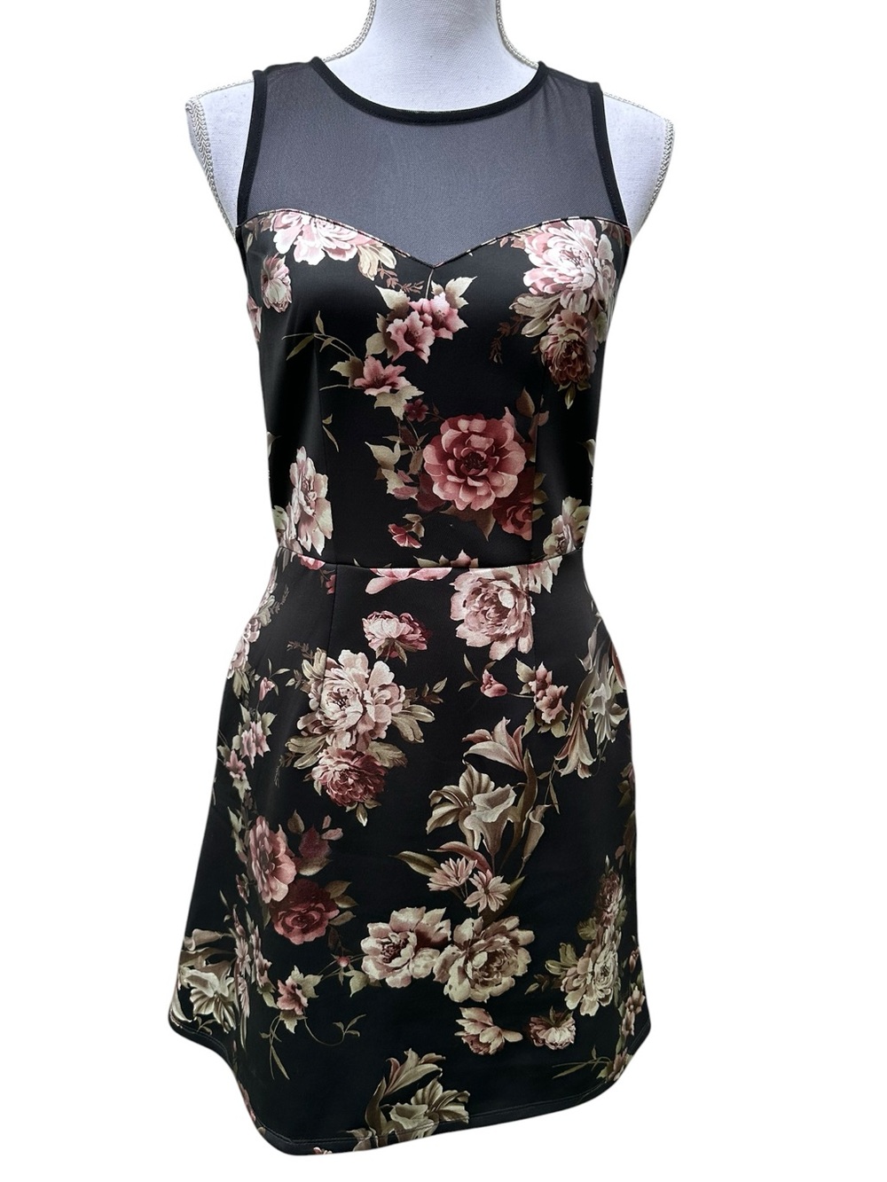 Maurices / Black Metallic Floral Party Dress with Pockets / XS / Whimsigoth Y2K